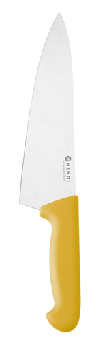 Nóż szefa kuchni HACCP, ostrze 250 mm, żółty | HENDI, Profi Line