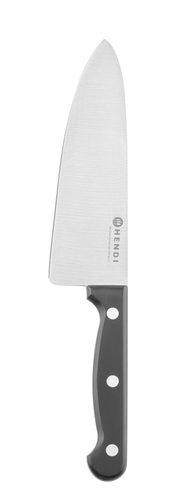Nóż szefa kuchni tłoczony, ostrze 150 mm, czarny | HENDI, Profi Line