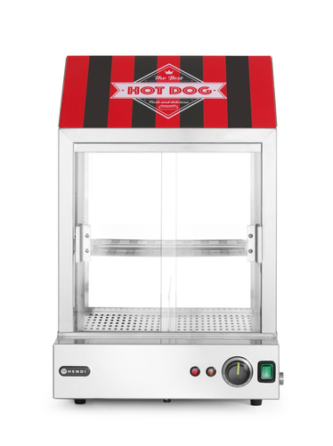 Podgrzewacz parowy do parówek i bułek do hot dogów, 2 kW, 508x445x693 mm | HENDI, 265048