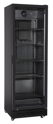 Szafa chłodnicza barowa jednodrzwiowa przeszklona, 274 l, 0,195 kW, czarna | ARKTIC, 241011