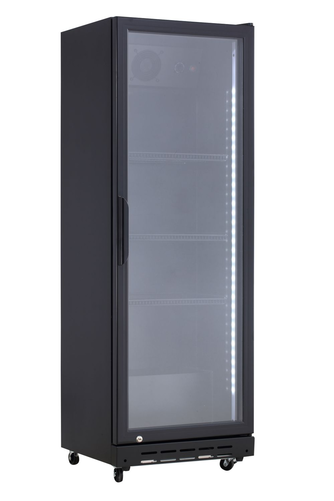 Szafa chłodnicza barowa jednodrzwiowa zamykana na klucz, 160 l, 0,25 kW, czarna | ARKTIC, 241226