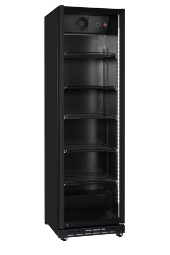 Szafa chłodnicza barowa jednodrzwiowa zamykana na klucz, 360 l, 0,25 kW, czarna | ARKTIC, 241233