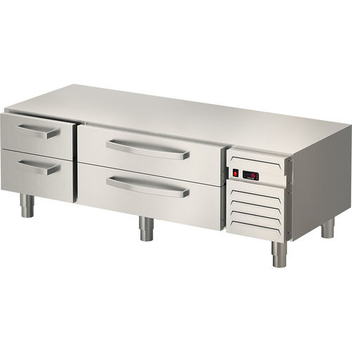 Podstawa chłodnicza z 2 szufladami GN 1/1 i 2 szufladami GN 2/1, 155 l, 1600x690x580 mm | STALGAST, Linia 700