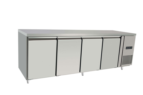 Stół chłodniczy 4-drzwiowy z agregatem bocznym, bez rantu, 450 l, 0,4 kW, 2230x700x839 mm | ARKTIC, Profi Line
