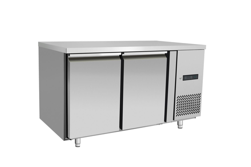 Stół mroźniczy 2-drzwiowy z agregatem bocznym, bez rantu, 215 l, 0,6 kW, 1360x700x839 mm | ARKTIC, Profi Line