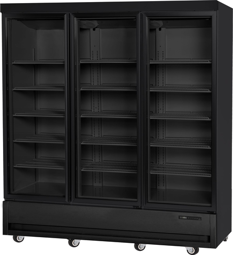 Szafa chłodnicza przeszklona, 1075 l, 0,55 kW, czarna | ARKTIC, 241080