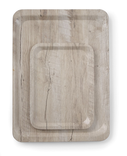 Taca do serwowania antypoślizgowa z laminatem melaminowym, 240x340 mm, jasne drewno | AMERBOX, 508909