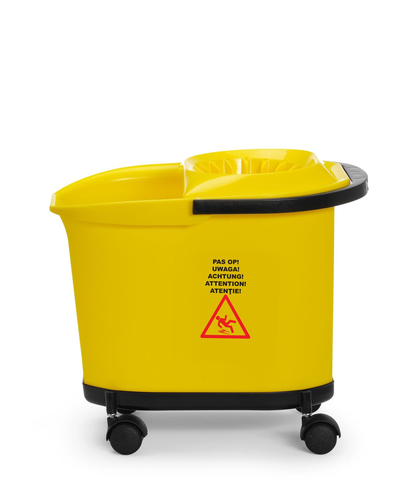 Wiadro do mopa z wyciskarką, 16 l, żółte | HENDI, 873397