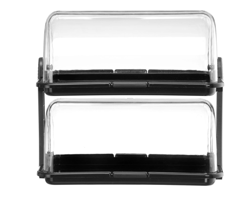 Witrynka roll-top podwójna, 475x325x415 mm, czarna | HENDI, 871652