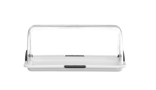 Witrynka roll-top pojedyncza, 380x260x170 mm, biała | HENDI, 871621