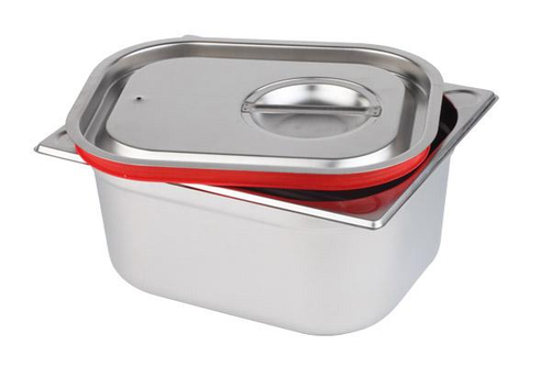 Pokrywka prostokątna ze stali nierdzewnej z uszczelką GN 1/3 325x176 mm | APS, 80025