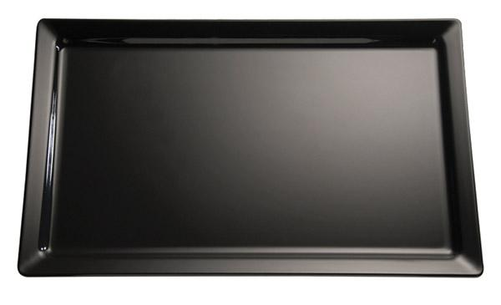 Półmisek prostokątny z melaminy GN 1/2 325x265 mm, czarny | APS, Pure