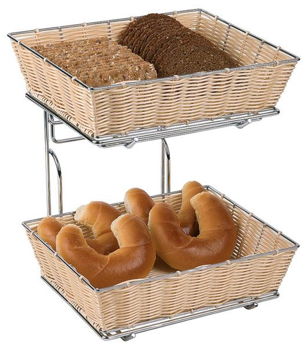 Stand bufetowy dwupoziomowy ze stali chromowanej GN 1/1 500x340x375 mm | APS, Doppeldecker