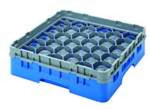 Kosz do szkła 500x500 mm, 30 pól, śr. 79 mm, wys. 132 mm | CAMBRO, Camrack