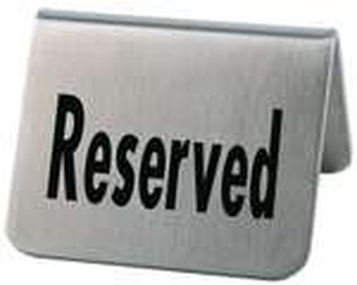 Tabliczka "Reserved", zestaw 2 sztuk | APS, 00013