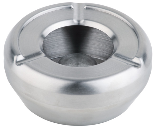 Popielniczka ze stali nierdzewnej o średnicy 120 mm z osłoną | APS, 00091