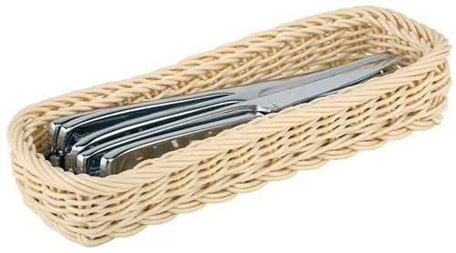 Koszyk na sztućce z polipropylenu 270x100x45 mm, beżowy | APS, Economic