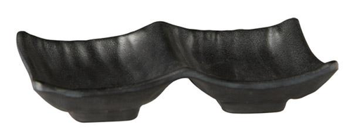 Miska prostokątna z melaminy 140x90 mm, czarna | APS, Zen