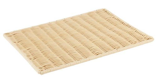 Taca prostokątna z polipropylenu 400x300x10 mm, beżowa | APS, Profi Line