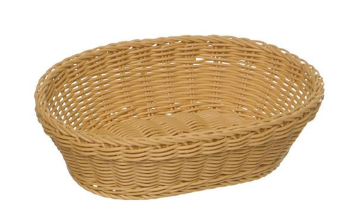 Koszyk owalny z polipropylenu 320x230x70 mm, jasnobeżowy | APS, Profi Line