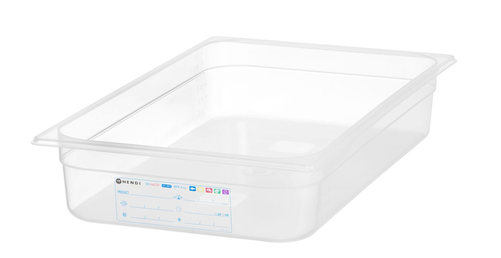 Pojemnik GN 1/1 100 mm, HACCP z polipropylenu | HENDI, 880074