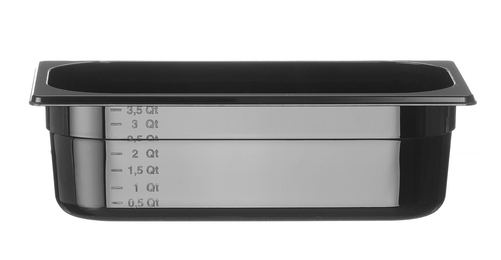 Pojemnik GN 1/3 100 mm z czarnego poliwęglanu | HENDI, 862520