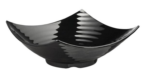 Miska kwadratowa z melaminy 325x325x120 mm, czarna | APS, Global Buffet