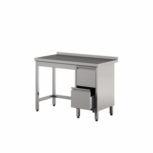 Stół przyścienny z szufladami ze stali nierdzewnej, 2300x600x850 mm, ECO Line | EDENOX, WT-236 PL 2DR