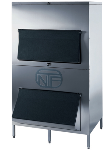 Zasobnik na lód ze stali nierdzewnej, 550 kg, 1110x1060x1670 mm | NTF, BIN 1200DD