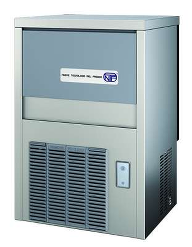 Kostkarka do lodu typu full cube 26 kg/24 h, pojemność zasobnika 6 kg, chłodzona wodą, 0,245 kW, 387x465x607 mm | NTF, SL 50 W