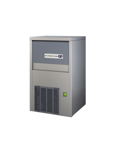 Łuskarka do lodu typu granulat 65 kg/24 h, pojemność zasobnika 10 kg, chłodzona wodą, 0,4 kW, 450x620x680 mm | NTF, SLF 130 W