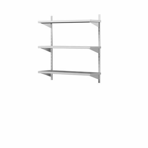 Półka wisząca potrójna ze stali nierdzewnej, 1800x400x1050 mm, ECO Line | EDENOX, WAS-1840/3