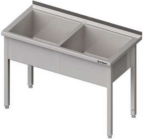 Stół z basenem dwukomorowym 1300x700x850 mm | STALGAST, 981377130