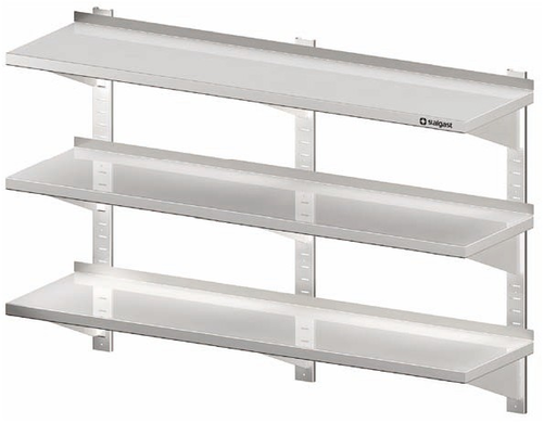 Półka wisząca przestawna potrójna 1500x300x930 mm | STALGAST, 981803150