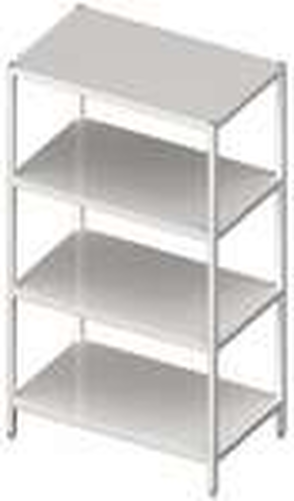 Regał magazynowy półki pełne, 1300x400x1800 mm | STALGAST, 981854130