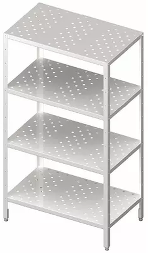 Regał magazynowy półki perforowane 700x400x1800 mm | STALGAST, 981894070