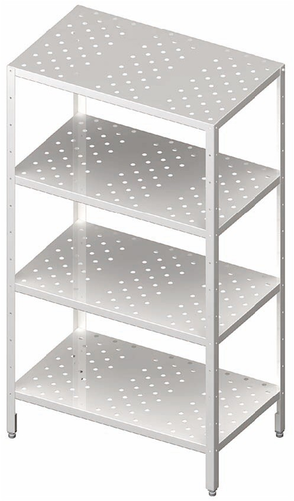 Regał magazynowy półki perforowane 900x600x1800 mm | STALGAST, 981896090