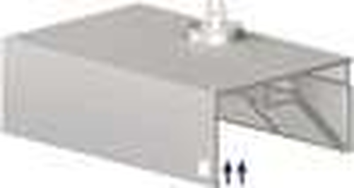 Okap przyścienny skrzyniowy 3600x600x450 mm | STALGAST, 9820606360