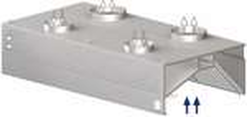 Okap przyścienny skrzyniowy kompensacyjno-indukcyjny 4600x1400x450 mm | STALGAST, 9821414460