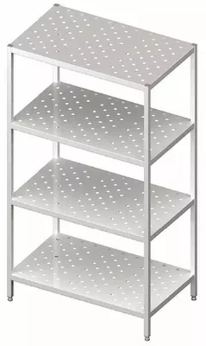 Regał magazynowy półki perforowane, 1400x600x1800 mm | STALGAST, 981866140