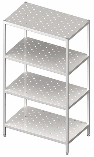 Regał magazynowy półki perforowane, 1400x400x1800 mm | STALGAST, 981864140