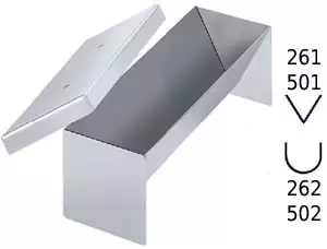 Forma do ciasta lub pasztetów, terrin „U” 500x100x90 mm | CONTACTO, T-885-502