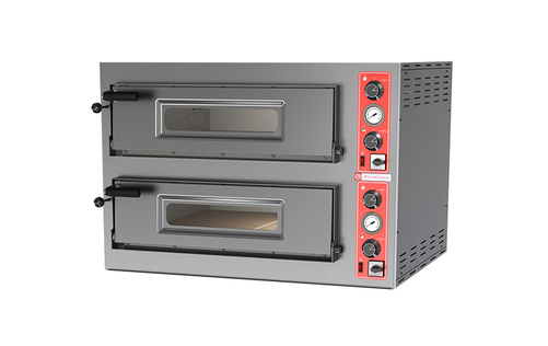 Dwukomorowy piec do pizzy ze stali nierdzewnej, 2x6 pizza 340 mm | PIZZA GROUP, Entry Max 12