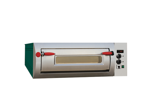 Jednokomorowy piec do pizzy ze stali nierdzewnej sterowany manualnie, 1100x1350x400 mm | PIZZA GROUP, PR MS6