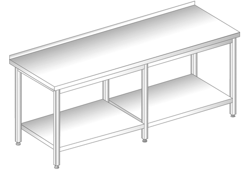 Stół do pracy 2000x700x850 mm, z półką | DORA METAL, GT-3104