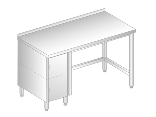 Stół z szafką 2000x600x850 mm | DORA METAL, GT-3111