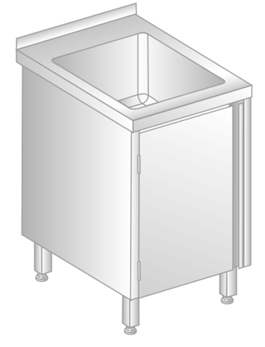 Umywalka z szafką 500x600x850 mm | DORA METAL, GT-3231