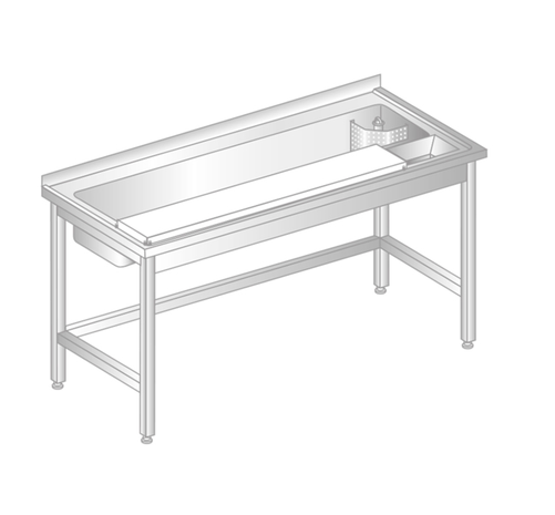 Stół do obróbki produktów 1200x700x850 mm | DORA METAL, GT-3237
