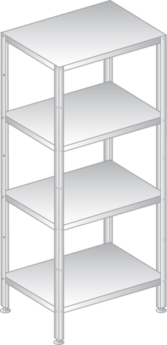 Regał skręcany 800x500x1800 mm | DORA METAL, DM-3337