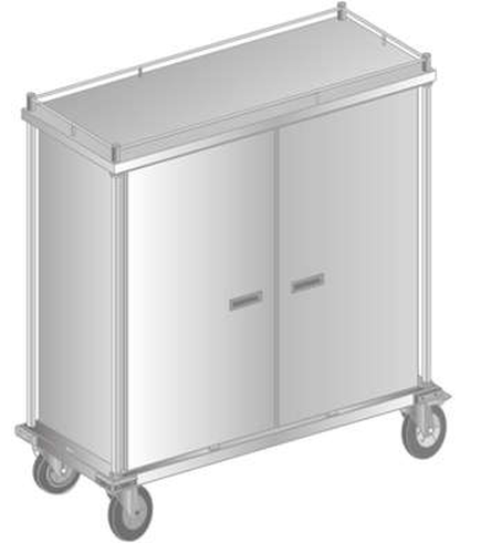 Wózek do transportu tac termoizolacyjnych 1552x630x1630 mm | DORA METAL, DM-3460